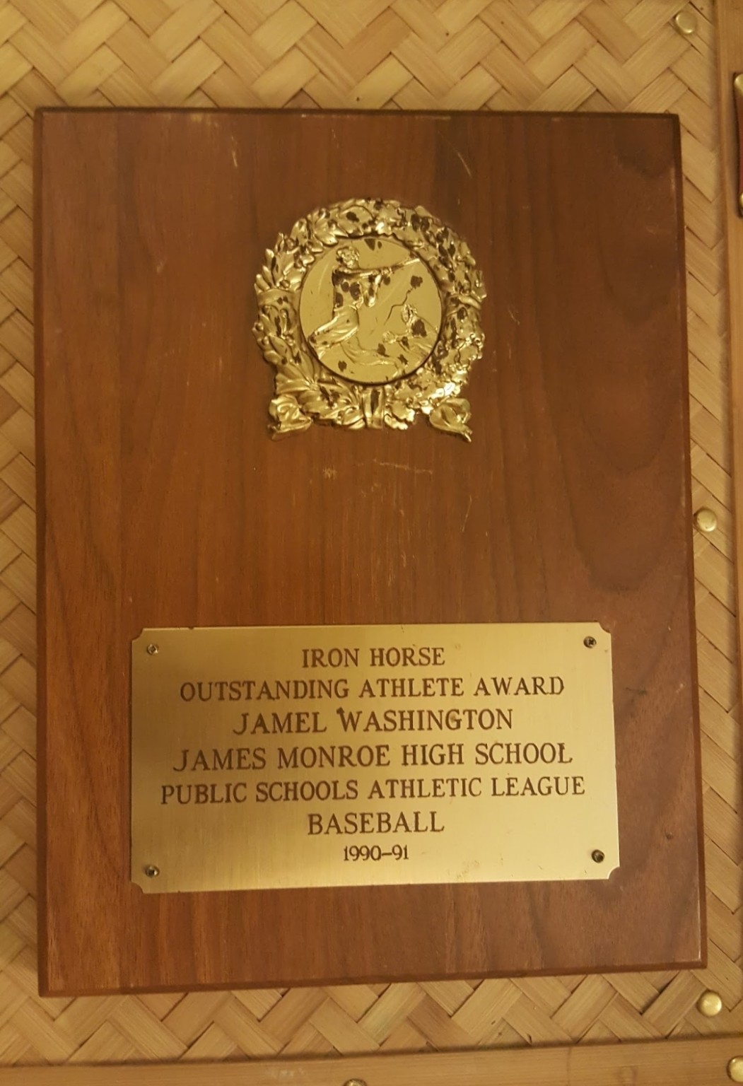 Iron Horse Outstanding Athlete Award for Jamel Washington