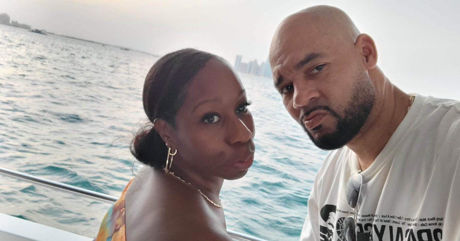 Jamel and Janice on the water
