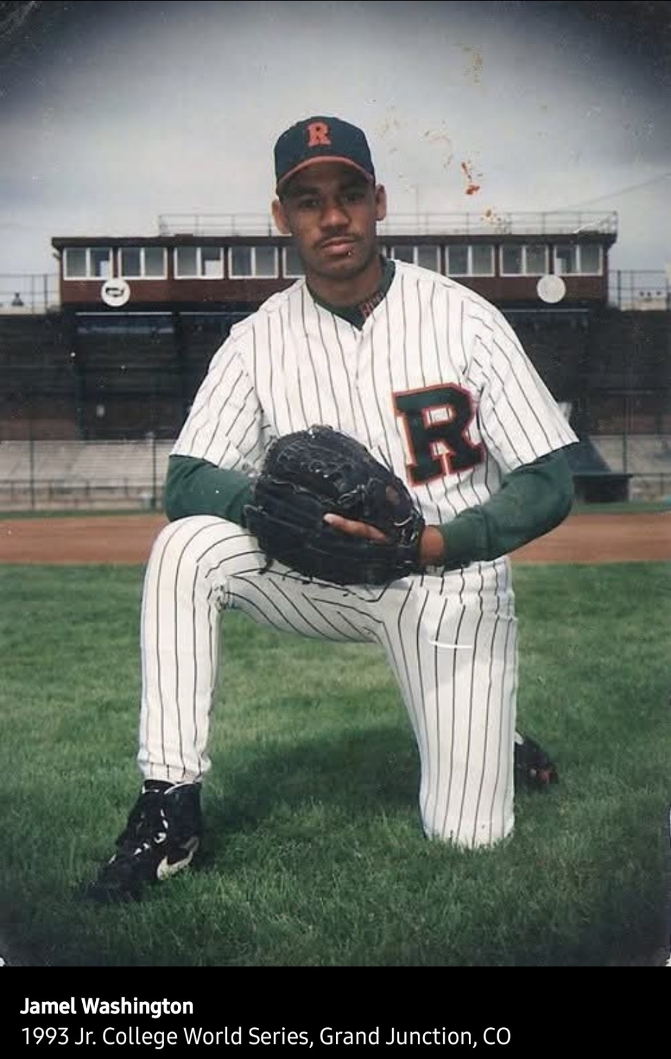 Jamel Washington at the 1993 Junior College World Series in Grand Junction, Colorado